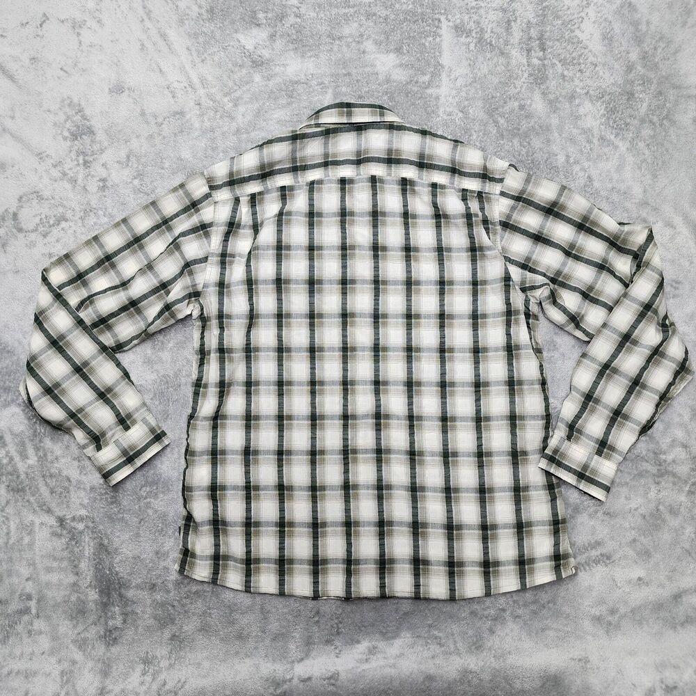Mountain Hardwear Men's Green Plaid Outdoors Shirt Hiking Camping Size L - Picture 2 of 12